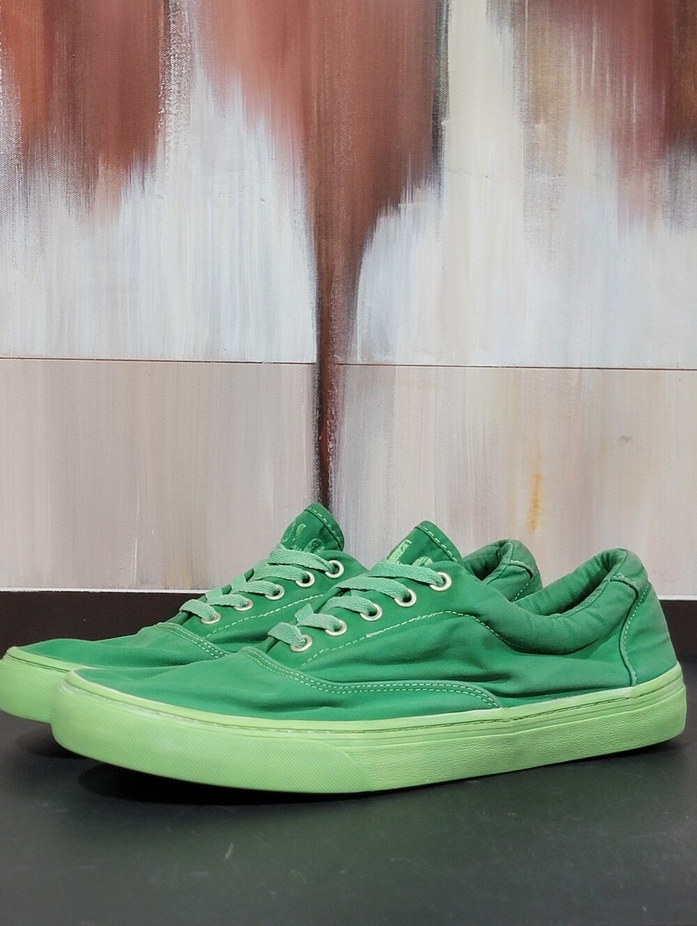 Polo Ralph Lauren Keaton Laceless Sneakers Primary Green Men Size 11
